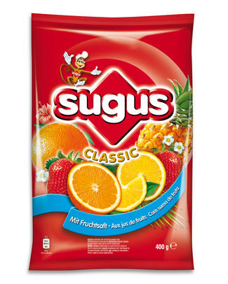[14100122] CLASSIC ASSORTED FRUIT SUGUS CANDIES 400GR