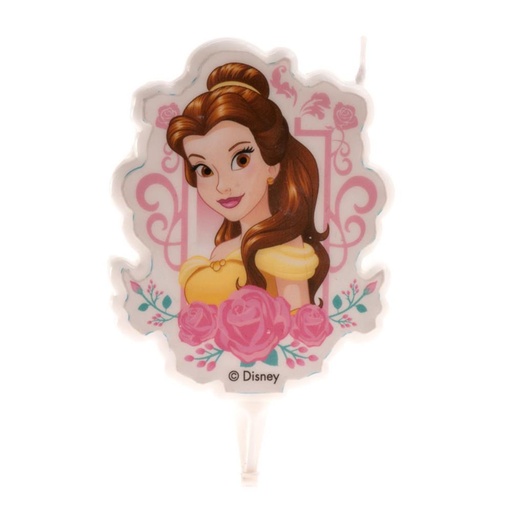 [08041660] PRINCESS BEAUTY AND THE BEAST 2D CANDLE 7.5CM