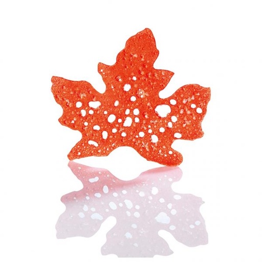 [08056008] 070405 PCB OPALINES MAPLE LEAVES BRONZE 6X5.6CM 32 PIECES ***S/CD***
