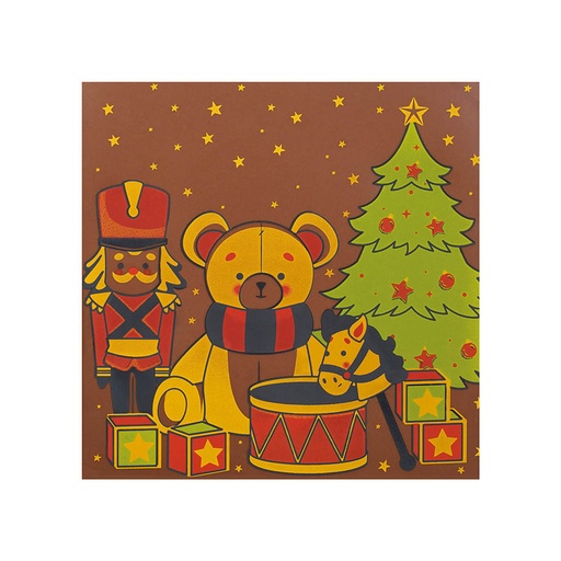 [08058194] 088073 PCB FEUILLES IMPRIMÉES AU PIED DU SAPIN PR CARTES CARRÉES ET SACHETS 24PCS ***S/CDE***