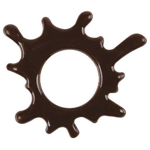 [08063187] 2034298 MINI SPLASH CHOCOLATE FONDANT PLAQUET 5.5CM 75 PCES