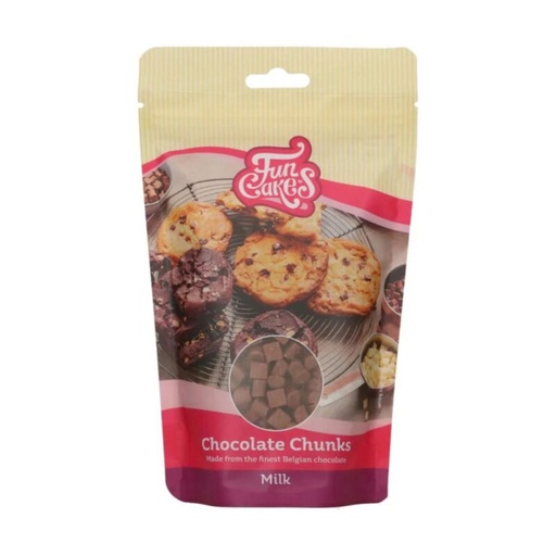 [08053382] FUNCAKES CHUNKS MILK BAKING CHOCOLATE 350GR