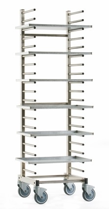[55500271] GI-METAL STAINLESS STEEL SINGLE BAR TROLLEY 20 LEVELS ESP 8CM