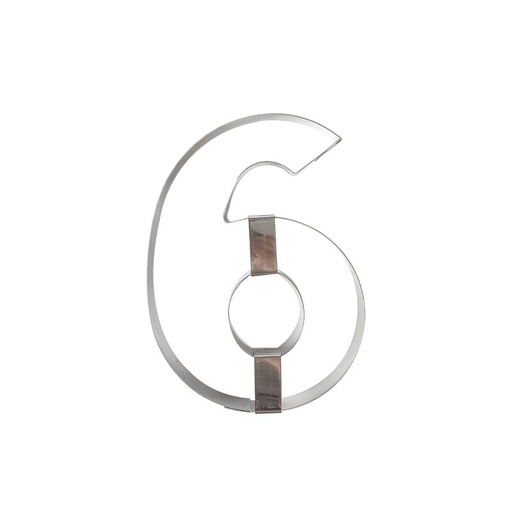 [08081478] NUMMER VORM NR. 6 ROESTVRIJ STAAL 20CM HT4CM