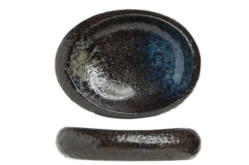 [00067577] ZWARTE YORU OVALE BEKER 24X21XH5,5CM 31CL