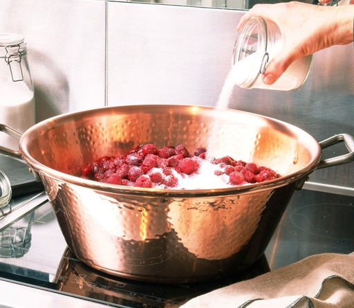 [00067607] BAUMALU BASSINE CONFITURE 40CM CUIVRE MARTELE INDUCTION 2 POIGNEES 12L - 50.BA207025 
