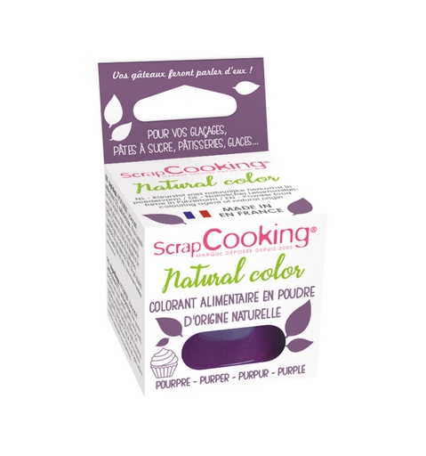 [08055659] SCRAPCOOKING NATURAL FOOD COLOURING PURPLE 10GR