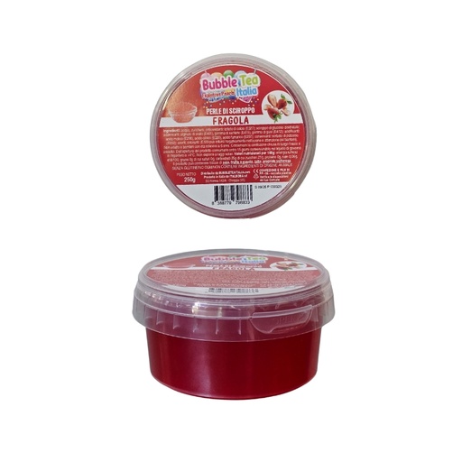 [00068132] BLACK COFFEE PERLES DE FRUITS 250GR GOUT FRAISE P/BUBBLE TEA