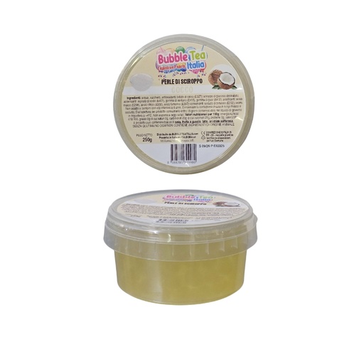 [00068135] BLACK COFFEE FRUIT PEARLS 250GR COCONUT FLAVOUR P/BUBBLE TEA