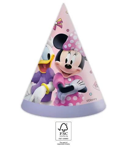 [00068349] MINNIE JUNIOR FSC CHAPEAUX EN PAPIER 6pcs