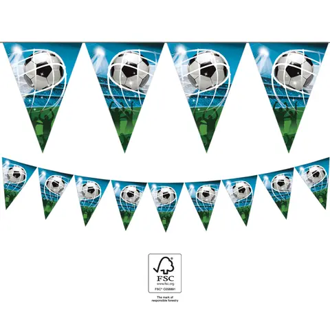 [00068421] SOCCER FANS PAPIER GUIRLANDE DRAPEAUX