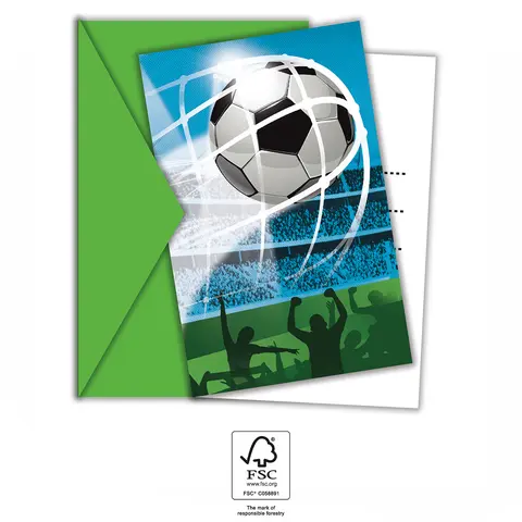 [00068423] SOCCER FANS INVITATIONS ET ENV