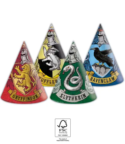 [00068443] HARRY POTTER FSC CHAPEAUX EN PAPIER 6pcs
