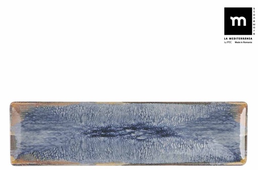 [00068503] AELIA MONACO PLATE 30X8CM BLUE/BEIGE STONEWARE 