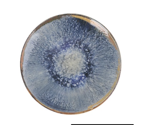 [00068504] AELIA MONACO PLATE 26CM BLUE/BEIGE STONEWARE 