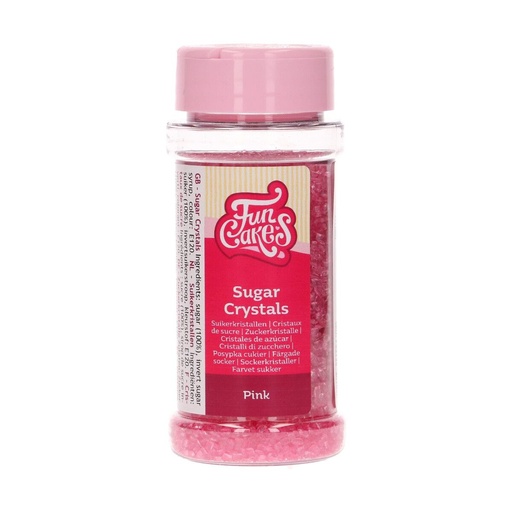 [00068816] FunCakes Cristaux de sucre fin Rose 80g
