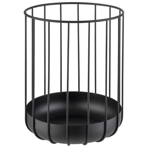 [00068899] APS CORBEILLE PAIN/FRUITS RONDE METAL NOIR 22.5xH28CM - 30211