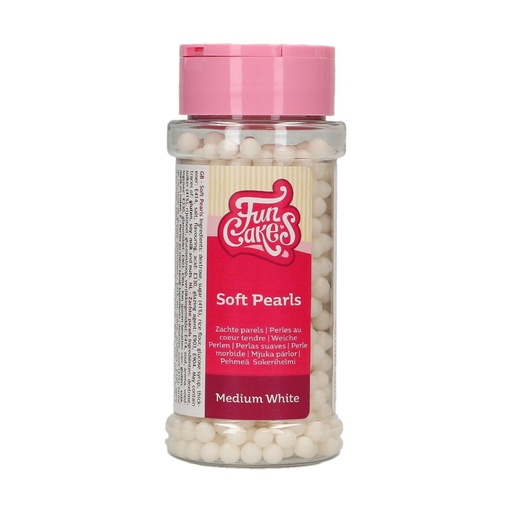[00068956] FunCakes Soft Perles Medium Blanche 60 g