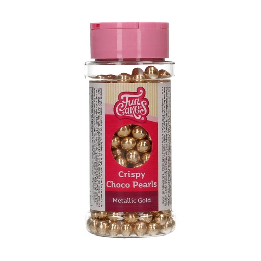 [00068965] FunCakes Perles de Chocolat Croquant - Metallic Gold 60g