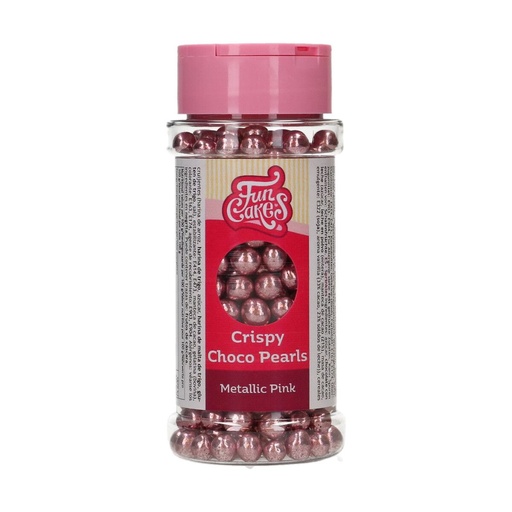 [00068967] FunCakes Perles de Chocolat Croquant - Metallic rose 60g