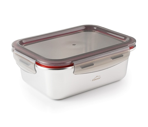 [00068971] LACOR ECOINOX HERMETISCH BLIK 260ML RECT 15.5X11.5XH5.8CM PP DEKSEL