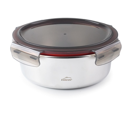[00068979] LACOR ECOINOX BOITE HERMETIQUE 1500ML RONDE 20XH6.5CM COUVERCLE PP - COMPATIBLE MICRO-ONDES