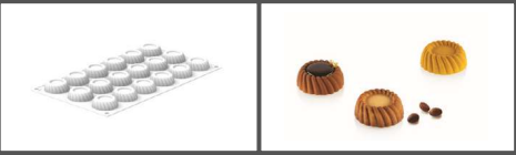 [00069070] SILIKOMART VORM TORTA XS ø40 H 15 MM - 18 VORMEN VAN 14ML