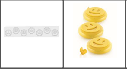 [00069077] SILIKOMART VORM SMILEY - ø50 H 2 MM - 7 VORMEN VAN 2ML
