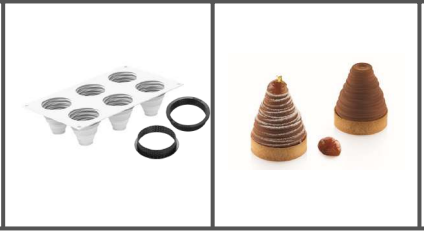 [00069080] SILIKOMART VORM KIT TARTE RING ALBIA - ø65 H 61 MM + 6 RINGEN ø70 MM H 20MM --106ML