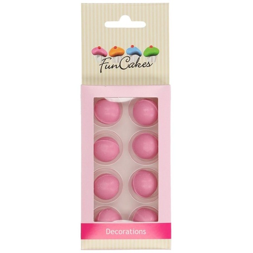 [08053283] FUNCAKES ROZE CHOCOLADEBAL 2CM 8 STUKS