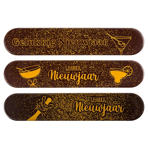 [00070306] 2015778 Eclair Gelukkig Nieuwjaar 15x3 cm 35pcs ***OP/ORDER***