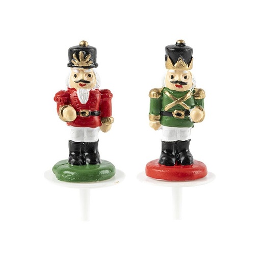 [00070337] 1015438 Casse-noisette vert et rouge 4 cm 64pcs 