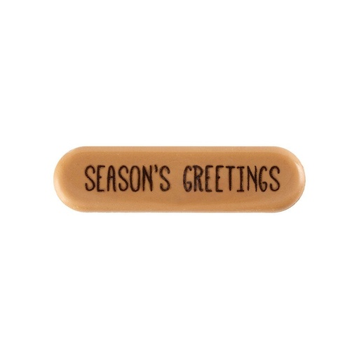 [00070353] 2015780 Plate Season's greetings 5,5x1,5 cm 160pcs ***ON/ORDER***