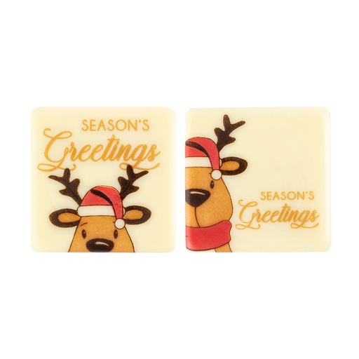 [00070354] 2015477 Plate Season's greeting Moose 3,8x3,8 cm 120pcs ***ON/ORDER***