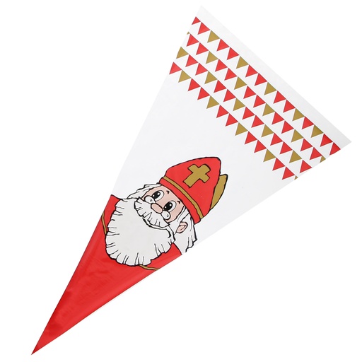 [00070670] SAINT NICHOLAS CONE BAG 25X46CM 500GR 50PCS