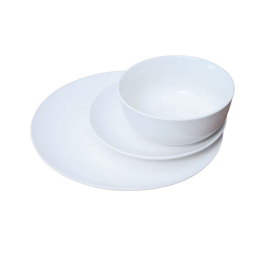[00070970] WHITE TABLEWARE SET 12PCS