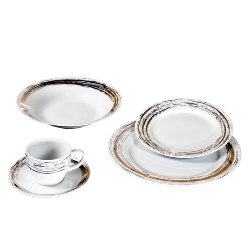 [00070972] LUCY GOLD TABLEWARE SET 30PCS