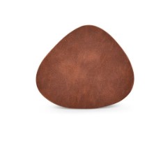 [00070986] BONBISTRO SET OF 4 COASTERS 11X10CM DARK BROWN LEATHER - 757195