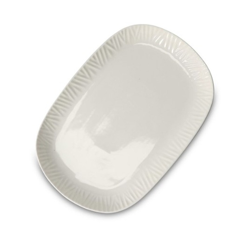 [00071011] BONBISTRO VISTA PLAT PORCELAINE BLANCHE 36X24CM - 743118 