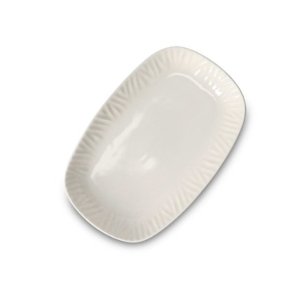 [00071012] BONBISTRO VISTA PLAT PORCELAINE BLANCHE 24.5X16CM - 743117  