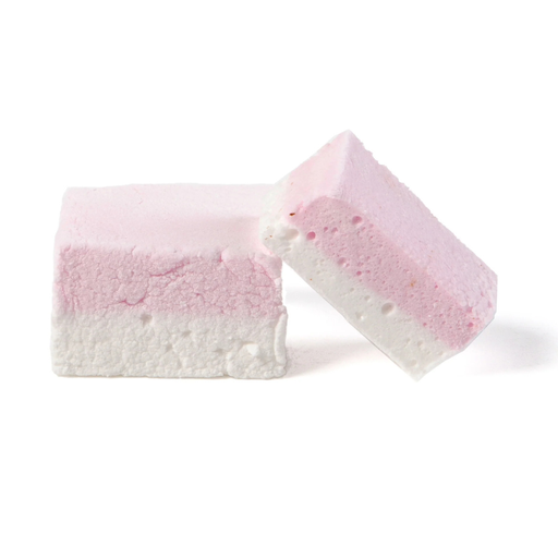 [00071110] *FDS*MALLOWS MARSHMALLOW VANILLE ROSE ET BLANC 4 X 4 CM 8 PCS - 175GR