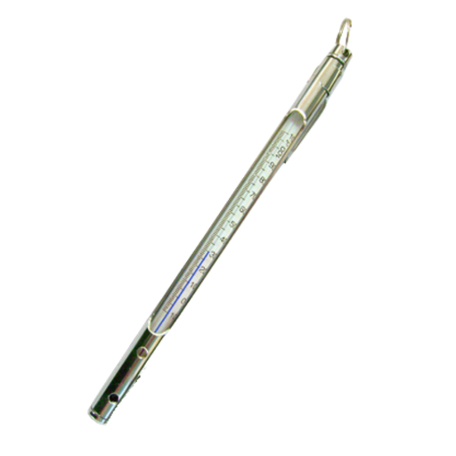 [00071132] ALLA FRANCE THERMOMETRE GAINE EN METAL ET VERRE DE -10° À +110°  TIGE Ø 7 MM POUR PATE