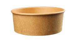 [00071409] ROUND KRAFT SALAD BOWL 750ML 150X128X60MM CARTON OF 300 PCS (6 PACKS OF 50 PCS)