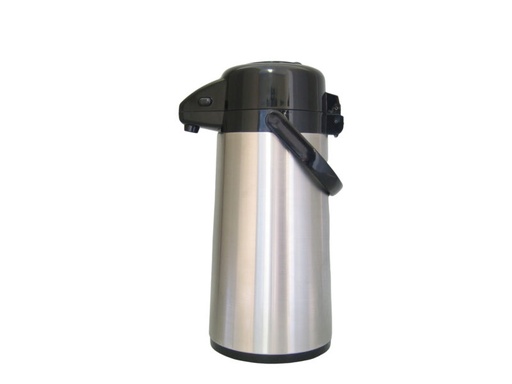 [57661219]  THERMOSPOMP 1,9L ROESTVRIJSTALEN GLAZEN FLES DRAAIBARE BASIS AXS197