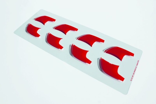 [08056995] PCB Blisters raketvoeten 2 ontwerpen voor 40 voetafdrukken 7,6x3,6 cm 5 stuks *** s / cd ***