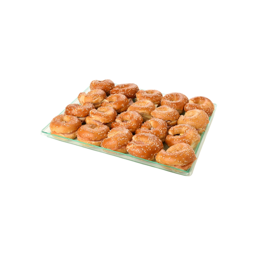 [00073898] ❄️BURGARD - MINI BAGELS 20ST: 5x GEROOKTE ZALM/TZATZIKI KAAS - 5x HAM/EMMENTAL/ BOTER - 5x GERIJPT HAM/NOTENBOTER - 5x VERSE KAAS PLATEAU VAN 20ST