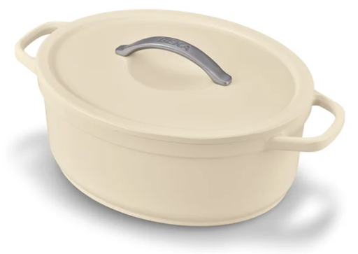 [00074129] BEKA PLUME OVAL CREAM COCOTTE 31CM CERAMIC 