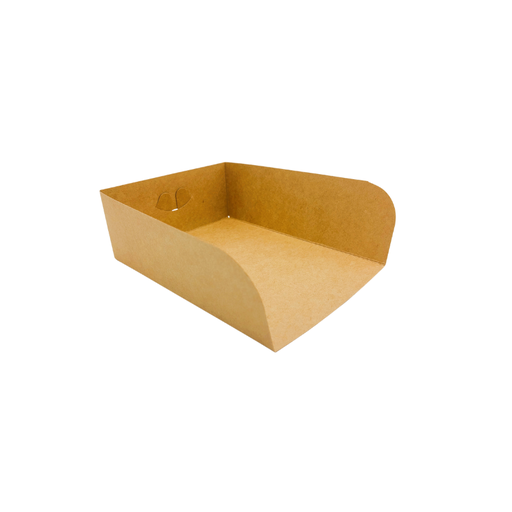 [00074142] SUPPORT EN CARTON MARRON A GAUFRES 18x13 CM HT 6CM 500PCS