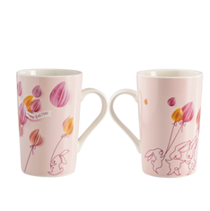 [00074150] PINK RABBIT MUG WITH PATTERNS DIAM 8.5CM H12.5CM