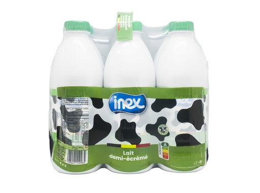 [00074225] INEX 6012 LAIT *DEMI ÉCRÉMÉ* UHT PET 6 X 1L
